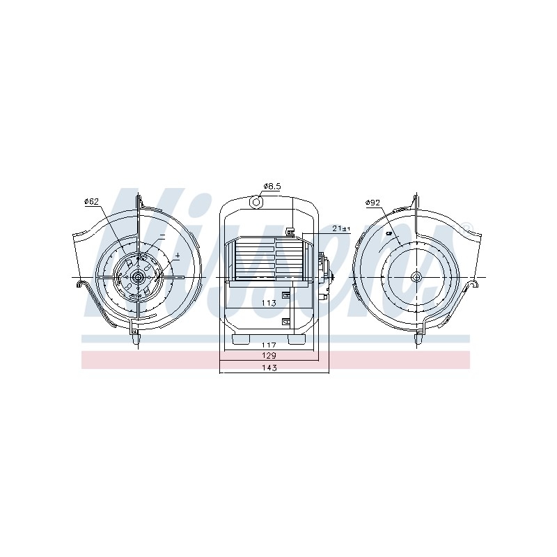 Pulseur d'Air Habitacle Pour VW Caddy Golf I Jetta Passat Scirocco Audi 80 90