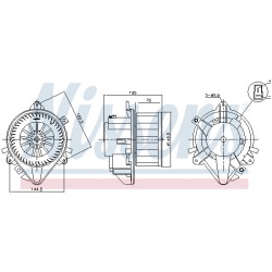 Pulseur d'Air Habitacle Pour Fiat Idea Lancia Ypsilon 77362402