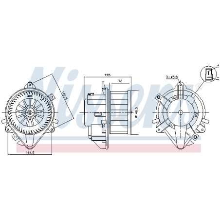 Pulseur d'Air Habitacle Pour Fiat Idea Lancia Ypsilon 77362402