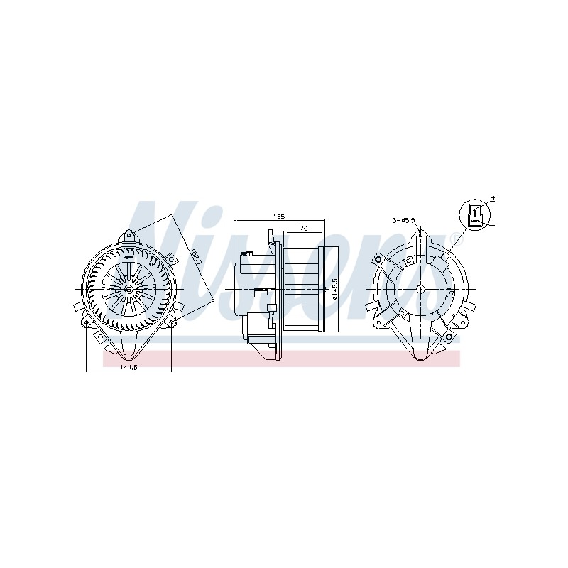 Pulseur d'Air Habitacle Pour Fiat Idea Lancia Ypsilon 77362402