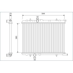 Radiateur Refroidissement Moteur Pour Peugeot Partner Citroën Berlingo C4 I