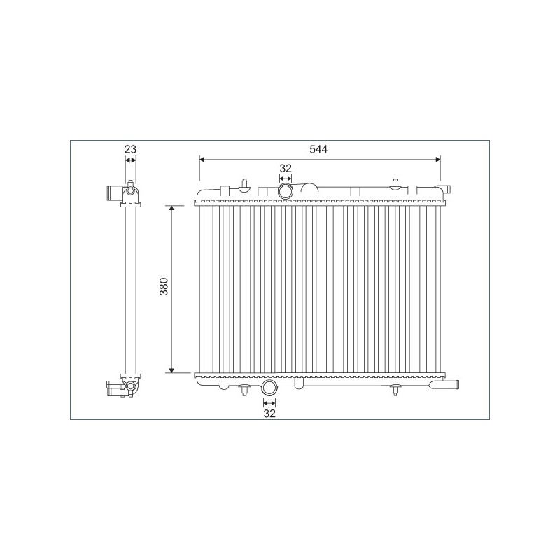 Radiateur Refroidissement Moteur Pour Peugeot Partner Citroën Berlingo C4 I