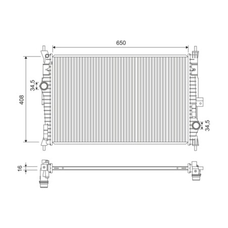 Radiateur Refroidissement Moteur Pour Peugeot 308 II BMW Opel Fiat 1610017680