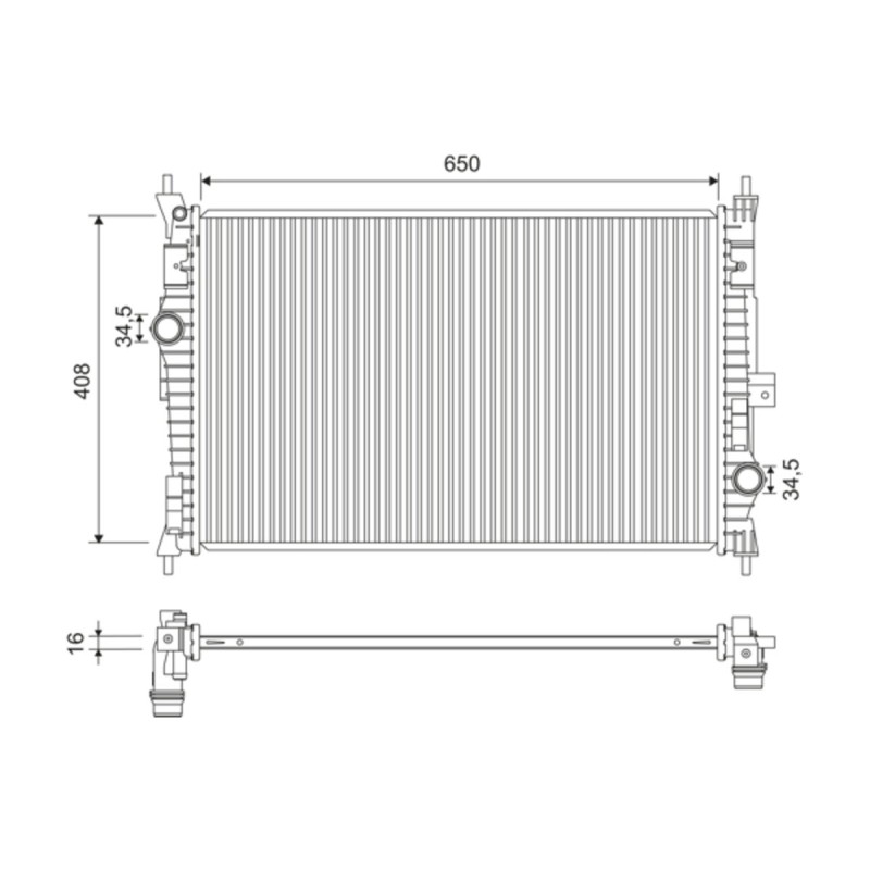 Radiateur Refroidissement Moteur Pour Peugeot 308 II BMW Opel Fiat 1610017680