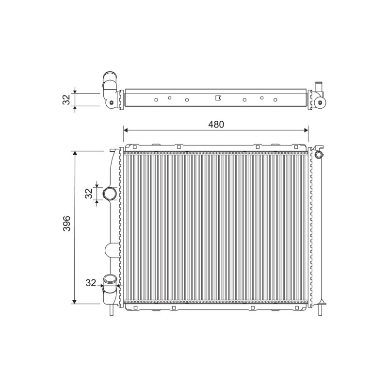 Radiateur Refroidissement Moteur Pour Renault Clio II Kangoo 7700430143
