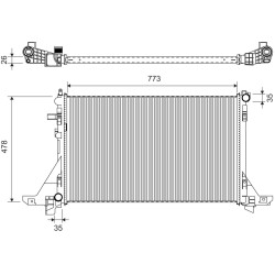 Radiateur Refroidissement Moteur Pour Renault Master III 214106556R