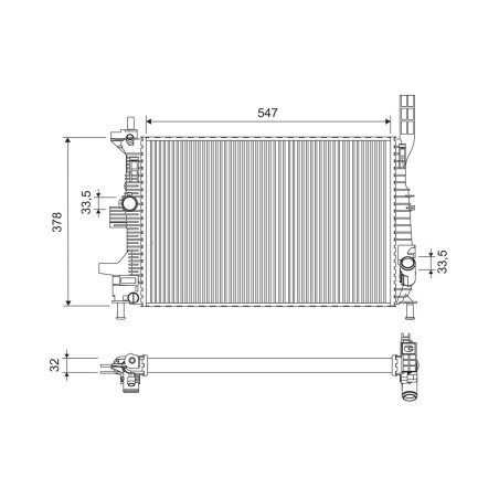 Radiateur Refroidissement Moteur Pour Ford C-Max II Focus III Grand 1804849