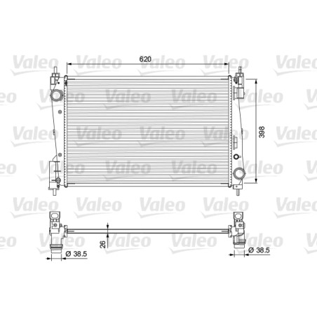 Radiateur Refroidissement Moteur Pour Fiat Grande Punto 51863817 51936040