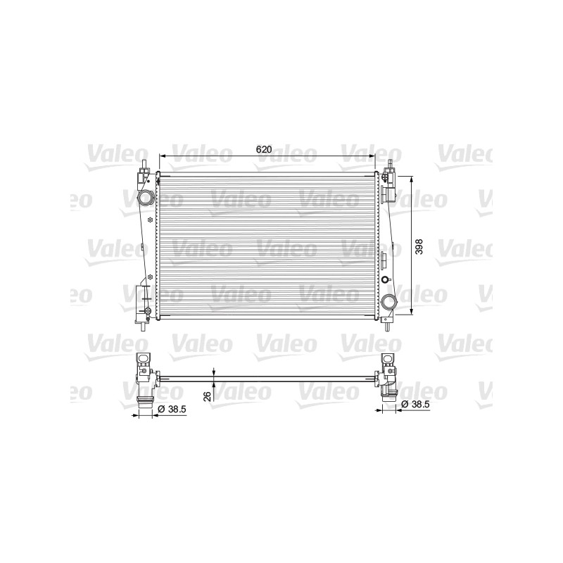 Radiateur Refroidissement Moteur Pour Fiat Grande Punto 51863817 51936040
