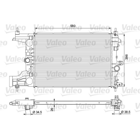 Radiateur Refroidissement Moteur Pour Opel Astra J Cascada Vauxhall