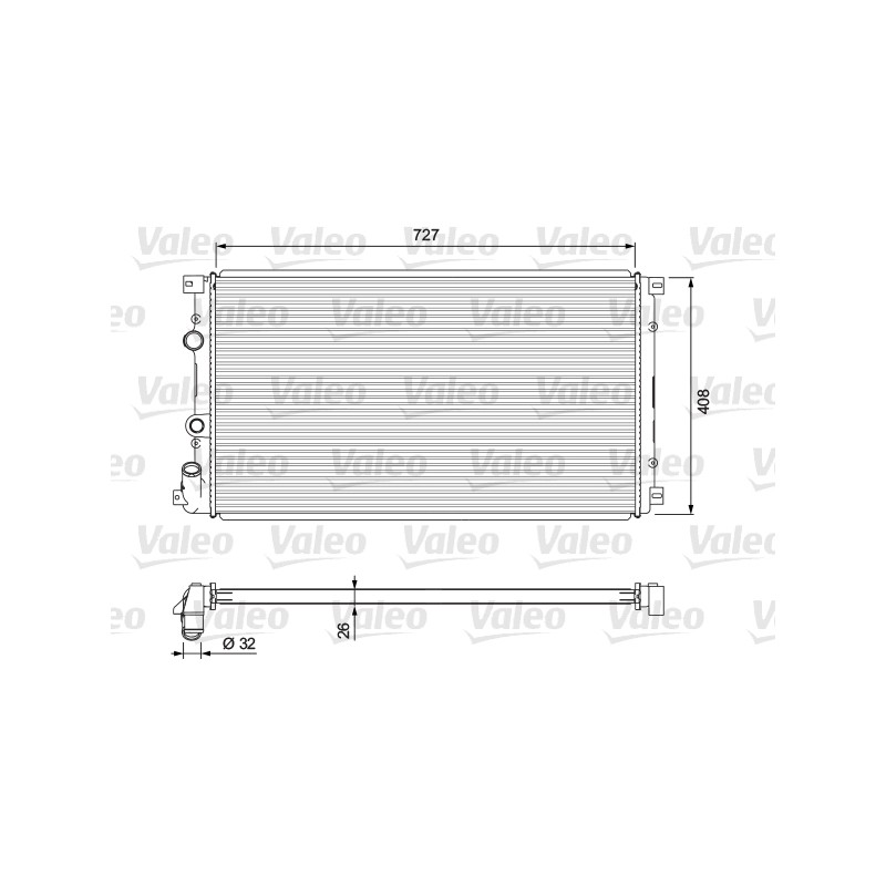 Radiateur Refroidissement Moteur Pour Renault Opel Vauxhall 7701049664 4403216