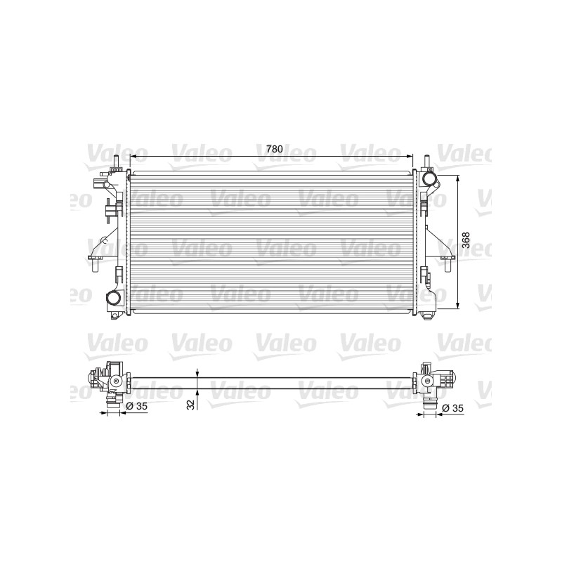 Radiateur Refroidissement Moteur Pour Peugeot Fiat Ducato Citroën 1606661980