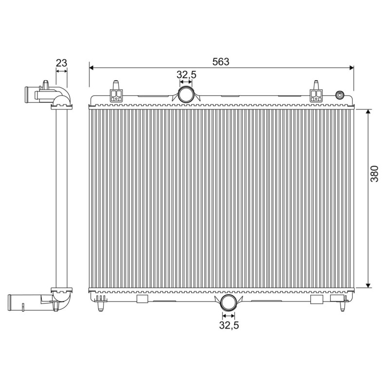 Radiateur Refroidissement Moteur Pour Peugeot 407 508 I Citroën C5 III