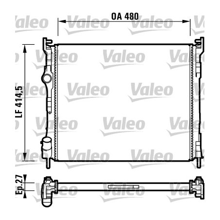 Radiateur Refroidissement Moteur Pour Renault Clio II Thalia I 7700436916
