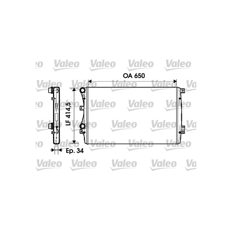Radiateur Refroidissement Moteur Pour VW Beetle Caddy Audi Seat Skoda 5K0121253D