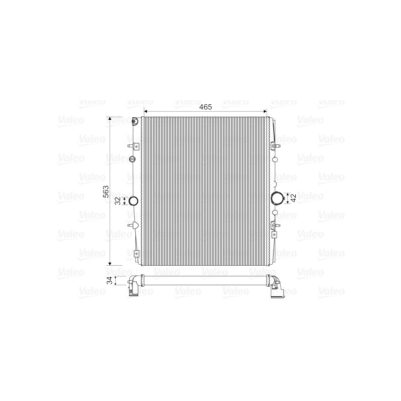 Radiateur Refroidissement Moteur Pour Peugeot Fiat Citroën C8 Lancia 1330-00