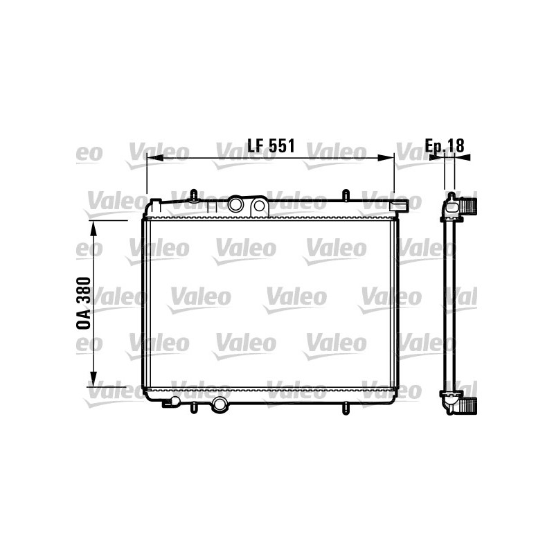Radiateur Refroidissement Moteur Pour Peugeot 206 206+ 307 Citroën C4 I