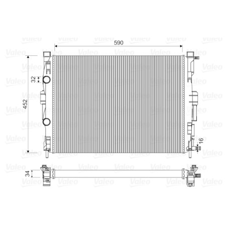 Radiateur Refroidissement Moteur Pour Renault Grand Scénic II Megane 8660003462