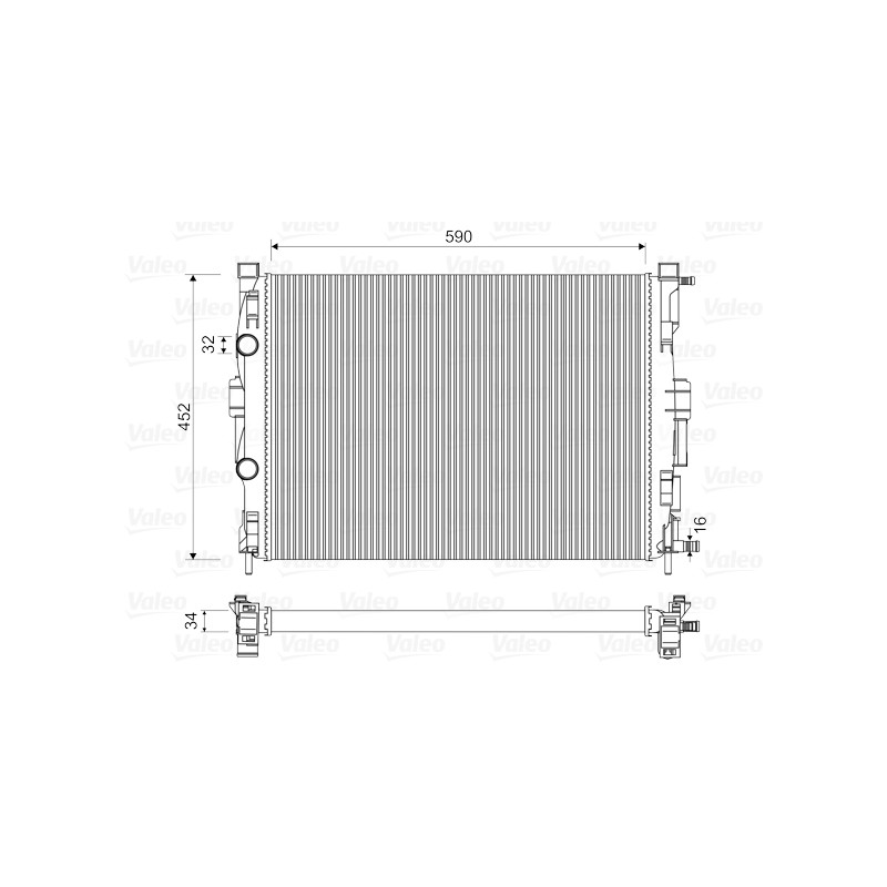 Radiateur Refroidissement Moteur Pour Renault Grand Scénic II Megane 8660003462