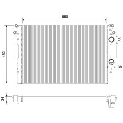 Radiateur Refroidissement Moteur Pour Fiat Marea Iveco Daily III 46810779