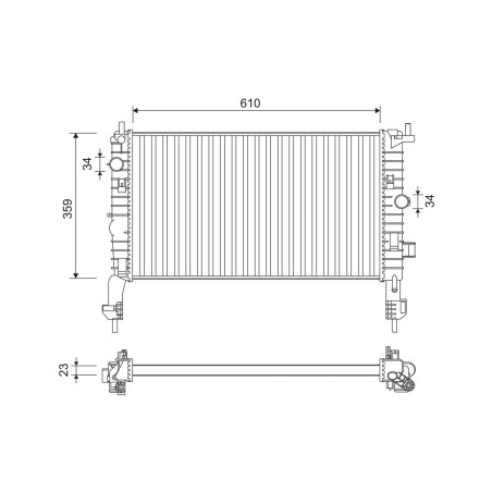 Radiateur Refroidissement Moteur Pour Opel Meriva A Vauxhall Meriva MK I (A)