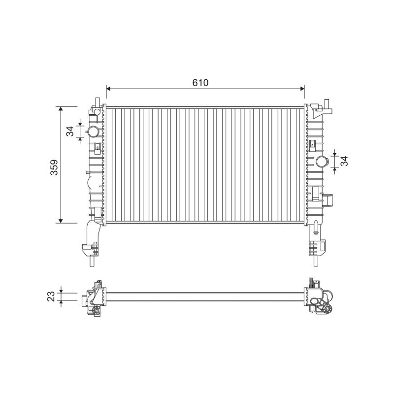 Radiateur Refroidissement Moteur Pour Opel Meriva A Vauxhall Meriva MK I (A)
