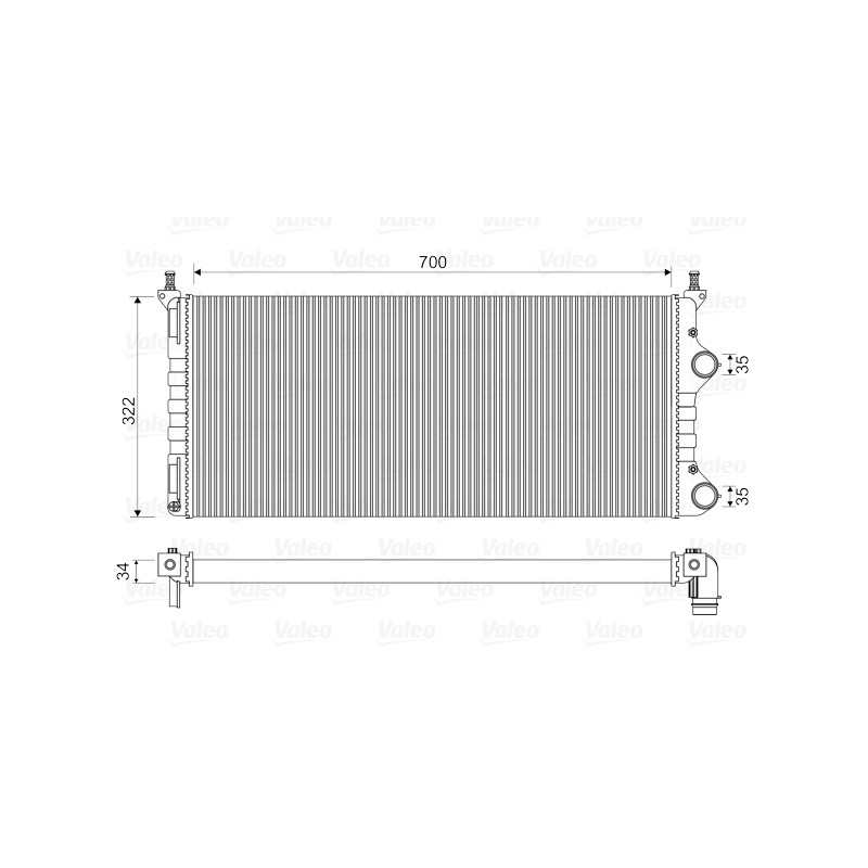 Radiateur Refroidissement Moteur Pour Fiat Doblo 46807378 51779233 51861635