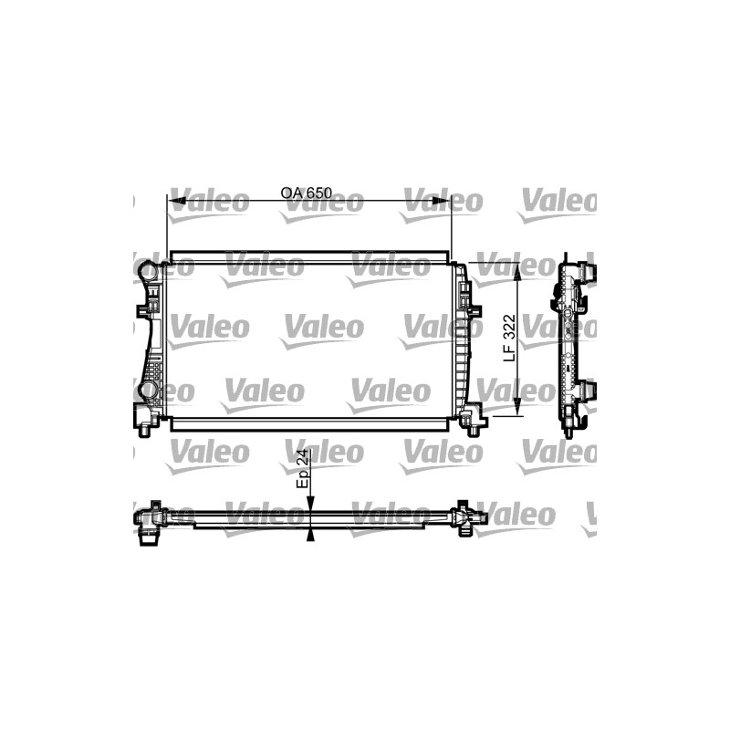Radiateur Refroidissement Moteur Pour VW Audi Seat Skoda 5Q0121251EB 5Q0121251EC