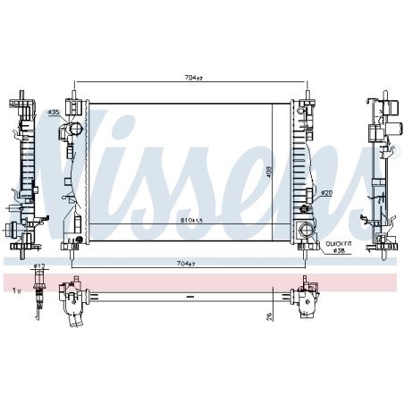 Radiateur Refroidissement Moteur Pour Alfa Romeo Giulietta -