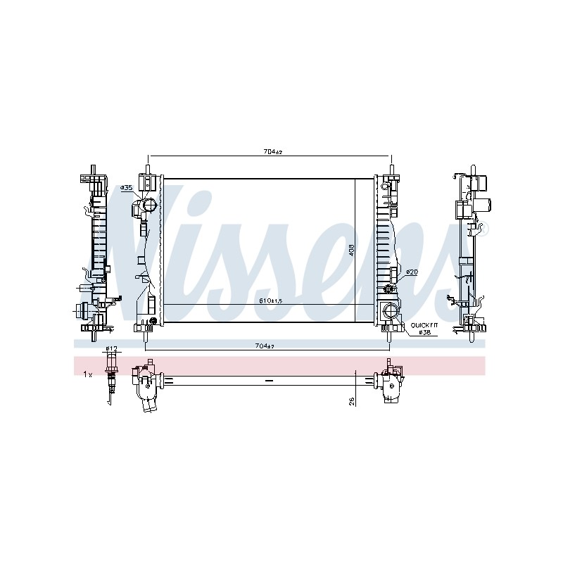 Radiateur Refroidissement Moteur Pour Alfa Romeo Giulietta -