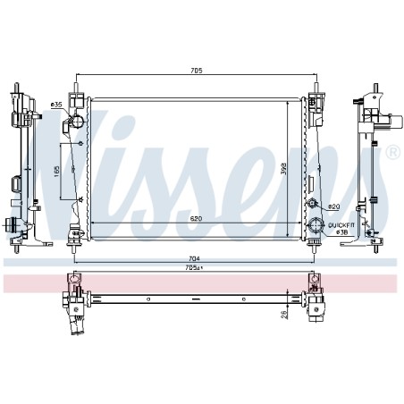 Radiateur Refroidissement Moteur Pour Alfa Romeo Giulietta -