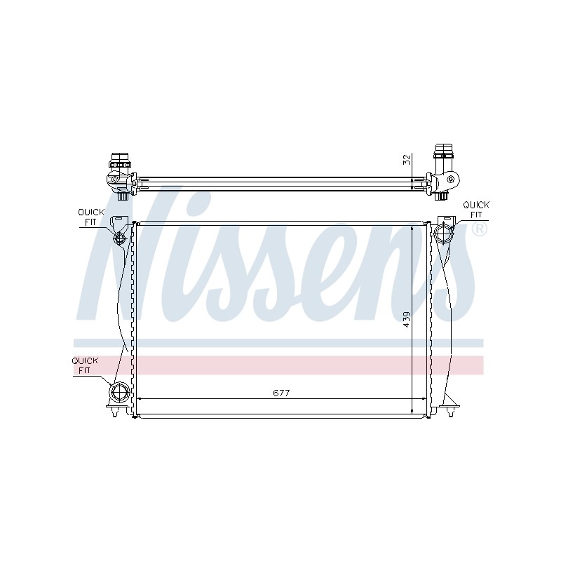 Radiateur Refroidissement Moteur Pour Audi A6 4F0.121.251E 4F0.121.251N