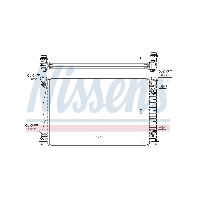 Radiateur Refroidissement Moteur Pour Audi A6 4F0.121.251AG 4F0.121.251P