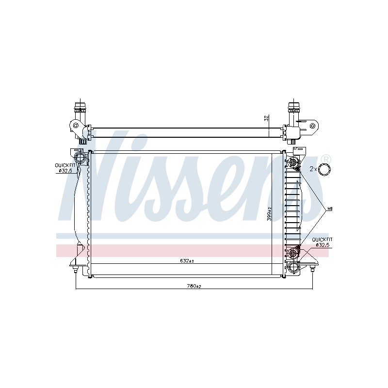 Radiateur Refroidissement Moteur Pour Audi A4 8E0.121.251Q 8E0121251K
