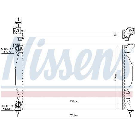 Radiateur Refroidissement Moteur Pour Audi A4 A6 Seat Exeo
