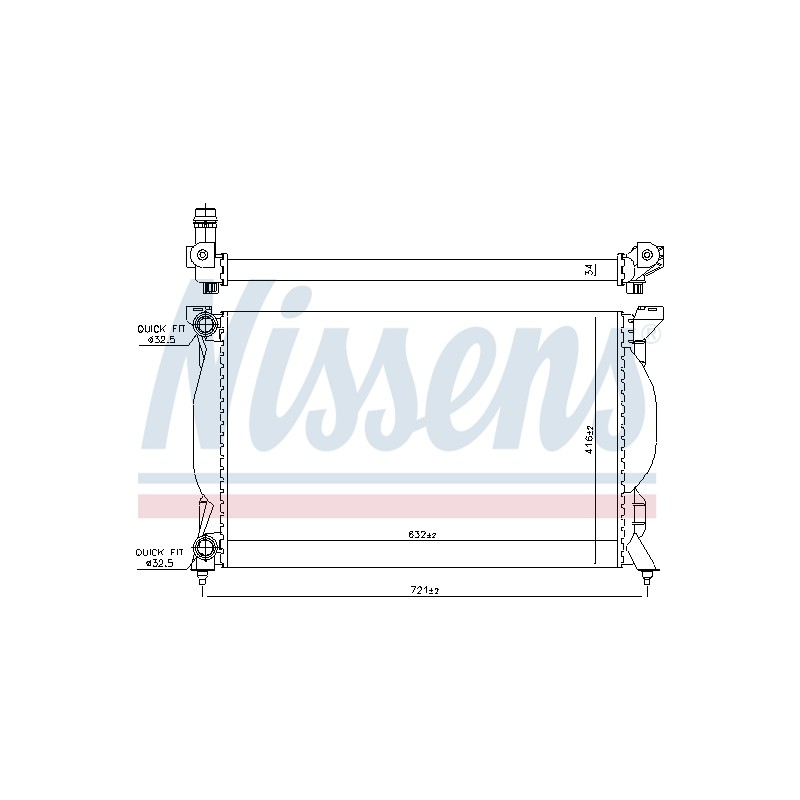 Radiateur Refroidissement Moteur Pour Audi A4 A6 Seat Exeo