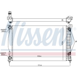 Radiateur Refroidissement Moteur Pour Audi A4 A6 Seat Exeo