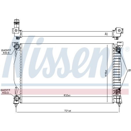 Radiateur Refroidissement Moteur Pour Audi A4 A6 Seat Exeo