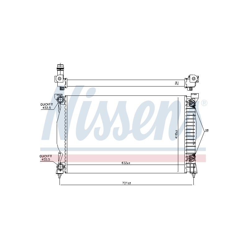 Radiateur Refroidissement Moteur Pour Audi A4 A6 Seat Exeo