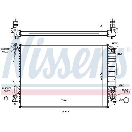 Radiateur Refroidissement Moteur Pour Audi A4 A6 8E0.121.251M 8E0.121.251S