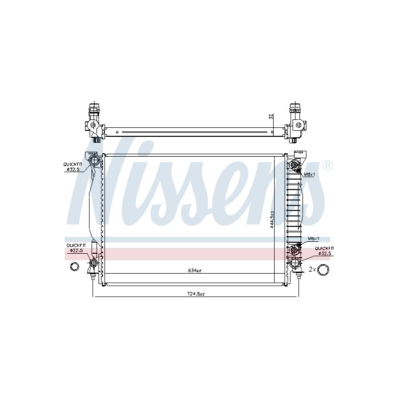 Radiateur Refroidissement Moteur Pour Audi A4 A6 8E0.121.251M 8E0.121.251S