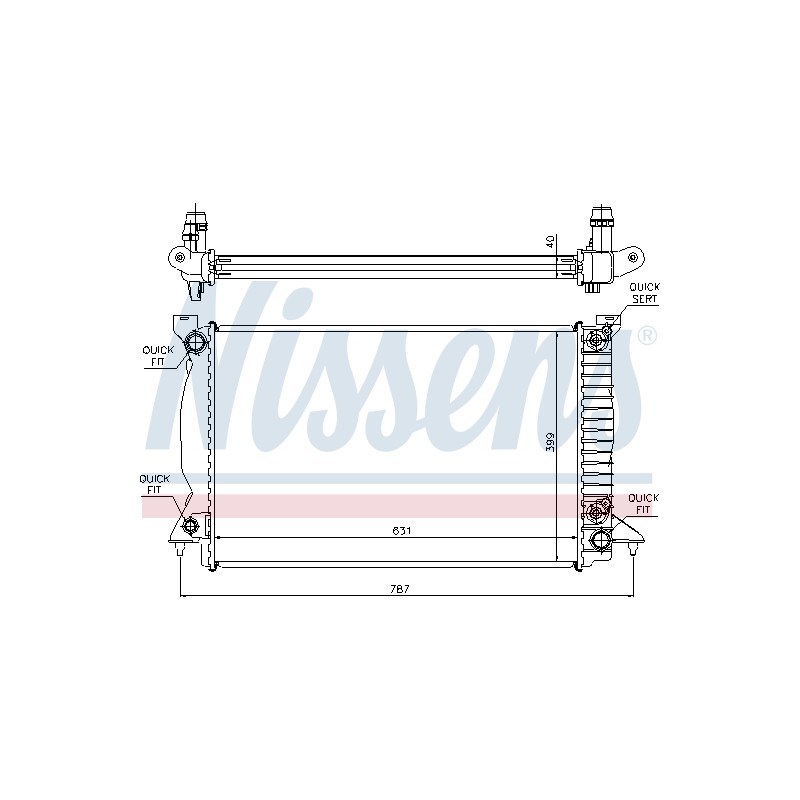 Radiateur Refroidissement Moteur Pour Audi A4 8E0.121.251AD 8E0.121.251AG