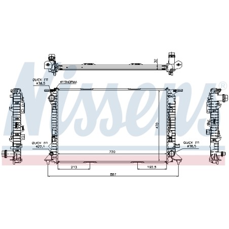 Radiateur Refroidissement Moteur Pour Audi A4 A5 A6 A7 Q5 4G0121251B