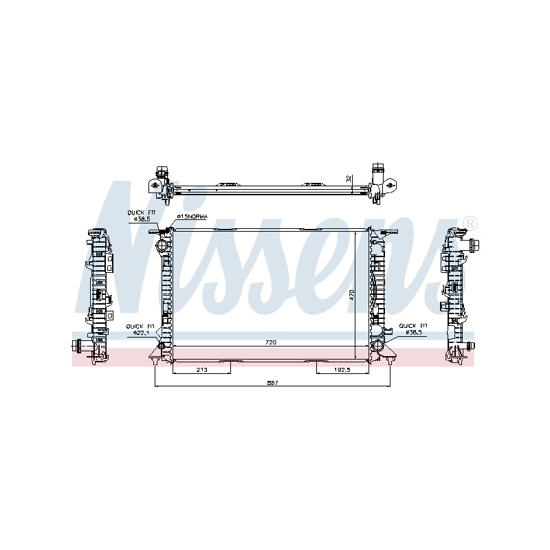 Radiateur Refroidissement Moteur Pour Audi A4 A5 A6 A7 Q5 4G0121251B