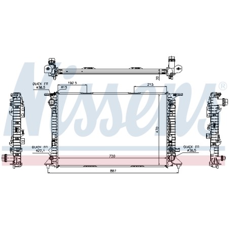 Radiateur Refroidissement Moteur Pour Audi A4 A5 Q5 Porsche Macan