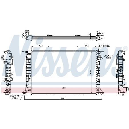 Radiateur Refroidissement Moteur Pour Audi A4 A5 8K0.121.251J