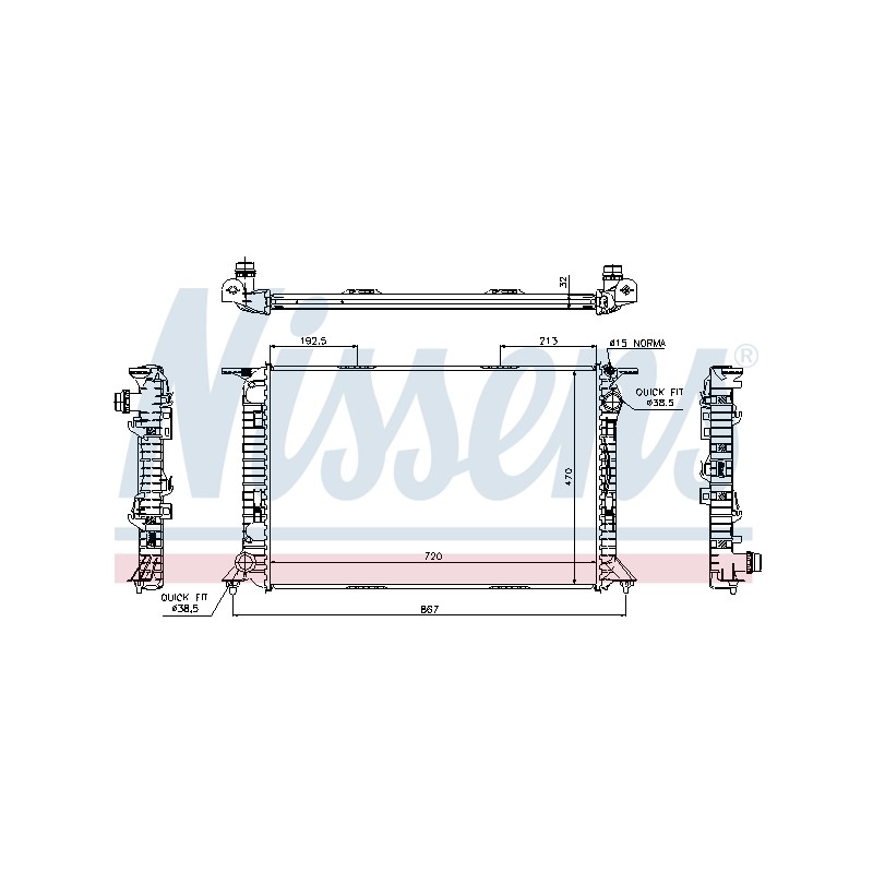 Radiateur Refroidissement Moteur Pour Audi A4 A5 8K0.121.251J