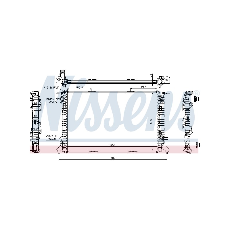 Radiateur Refroidissement Moteur Pour Audi A4 A5 A6 A7 Q3 Q5 Porsche Macan