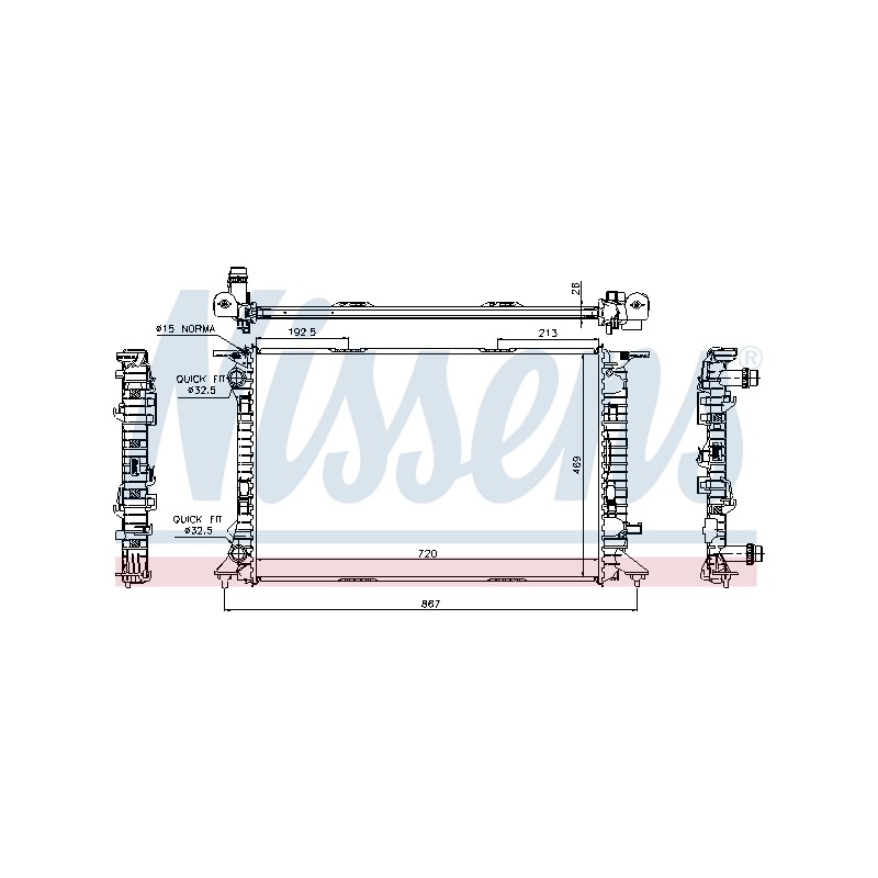 Radiateur Refroidissement Moteur Pour Audi A4 A5 A6 Q3 Q5 8K0121251L 8K0121251R