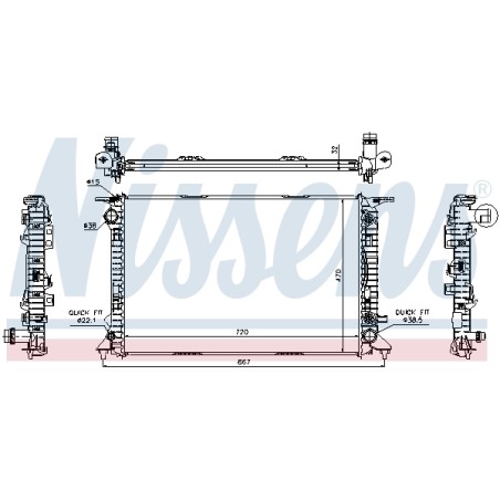 Radiateur Refroidissement Moteur Pour Audi Q5 8R0.121.251A 8R0.121.251C